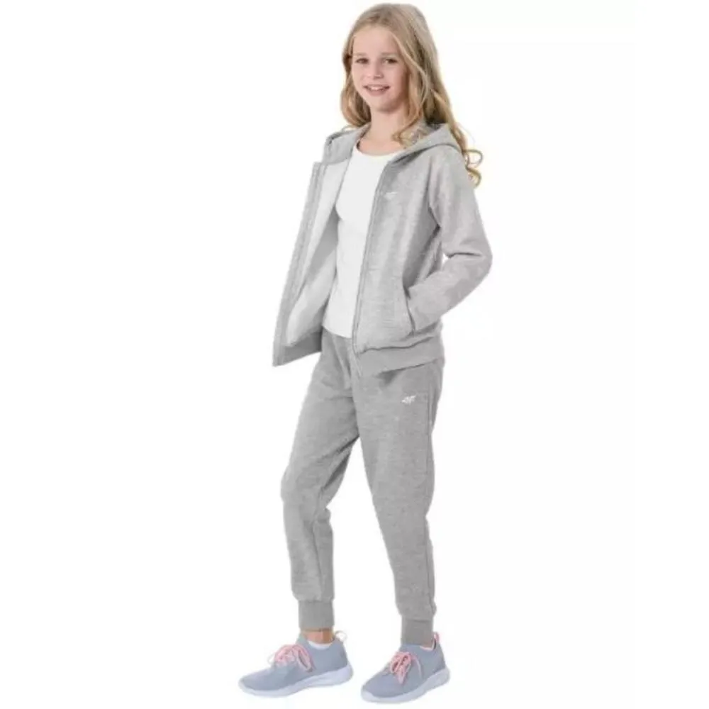 4F Pantalón Chándal Niña. Gris HJZ22-JSPDD001