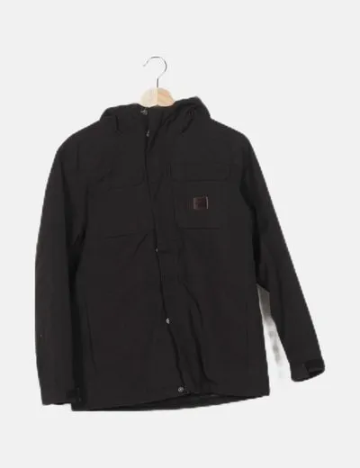 Billabong Chaquetón negro impermeable