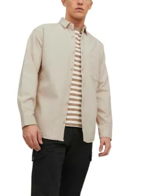 Camisa Jack and Jones Creek Beige para Hombre