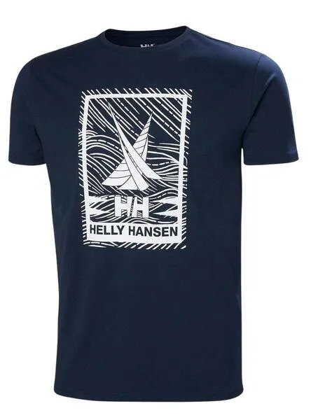 Camiseta Helly Hansen Shoreline Marino Para Hombre