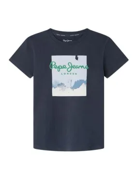 Camiseta Pepe Jeans Refer Azul Marino Para Niño