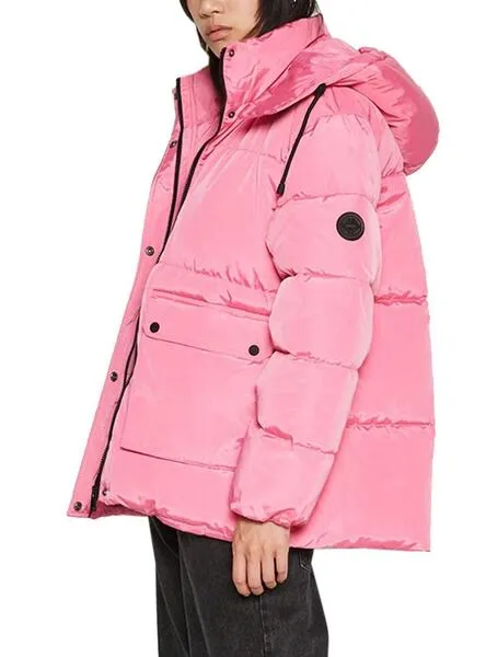 Cazadora Only Nora Short Puffer Rosa Para Mujer