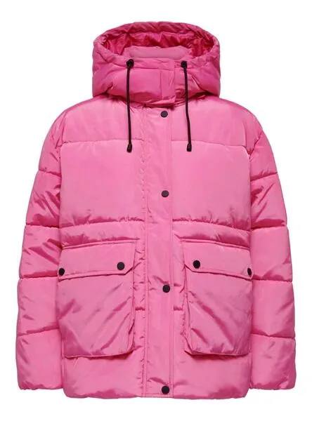 Cazadora Only Nora Short Puffer Rosa Para Mujer