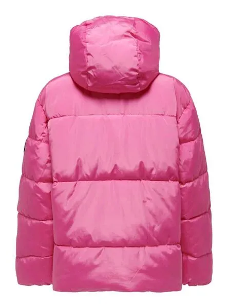 Cazadora Only Nora Short Puffer Rosa Para Mujer