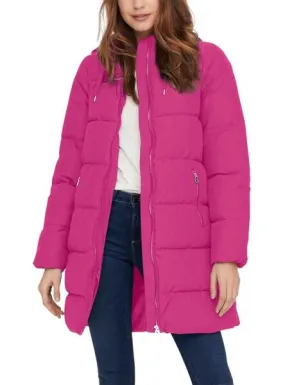 Chaquetón Only Dolly Long Puffer Rosa para Mujer