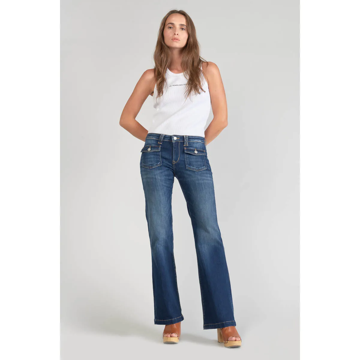 Jeans flare flare, largo 34