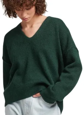 Jersey Superdry V Neck Oversized Verde Mujer