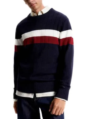 Jersey Tommy Hilfiger Color Block Marino Hombre