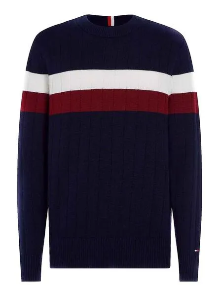 Jersey Tommy Hilfiger Color Block Marino Hombre