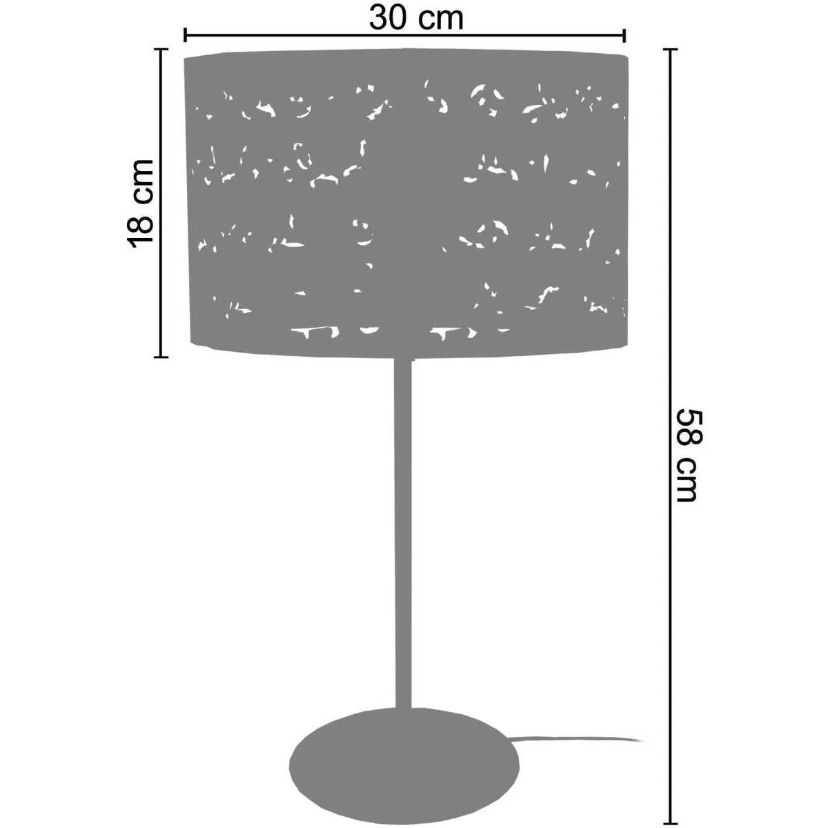 Lámpara de Mesa redondo metal gris pardo