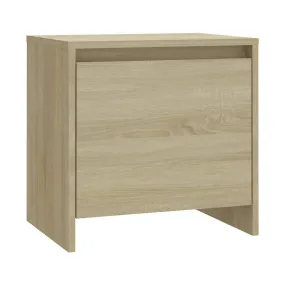 Mesita de noche madera ingeniería roble Sonoma 45x34,5x44,5 cm