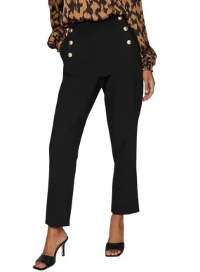 Pantalón Vila Viwinnie Wide Negro Para Mujer