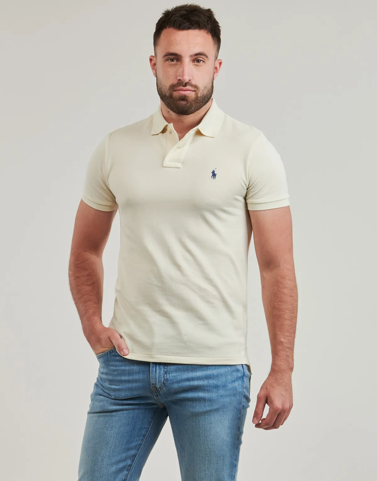 POLO AJUSTE SLIM FIT EN COTON BASIC MESH