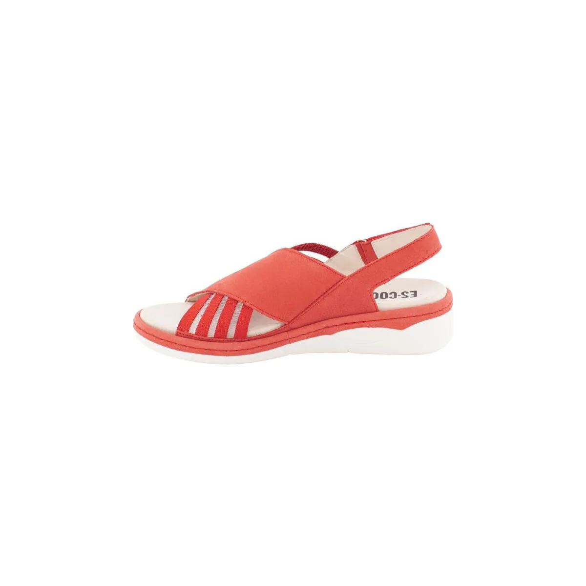 SANDALIA PIEL LUXOR PLANTILLA EXTRAIBLE E5136 ROSSO MUJER