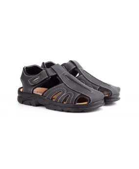 Sandalias Californianas Hombre Piel Negro