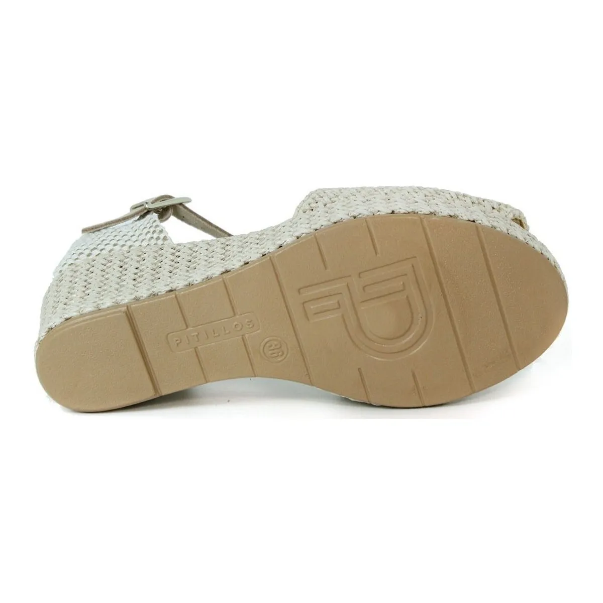 SANDALIAS DE CUÑA EN RAFIA NATURAL  5501