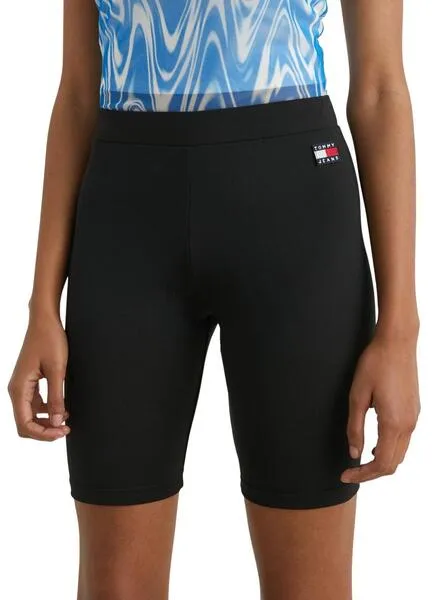 Shorts Tommy Jeans Badge Cycle Negro para Mujer