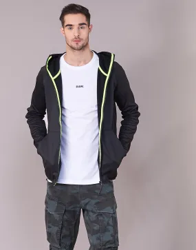 STRETT SLIM HOODED ZIP THRU SW L/S