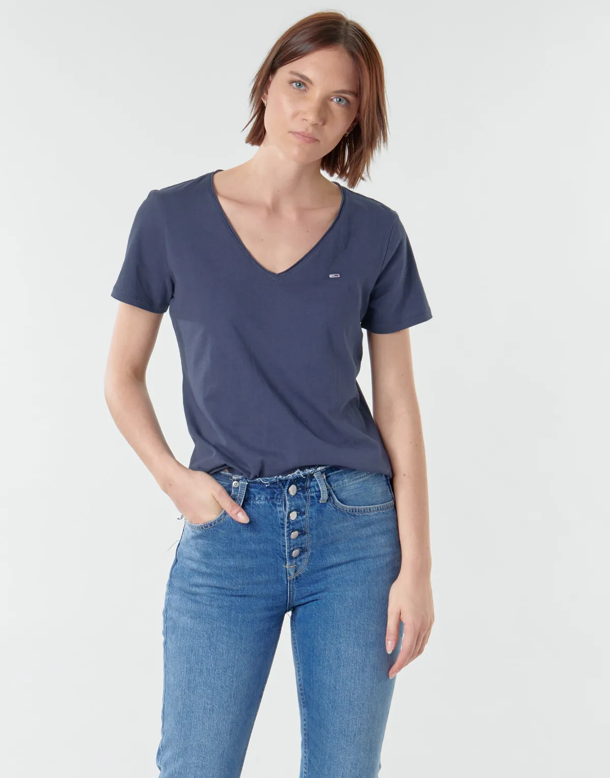 TJW SLIM JERSEY V NECK