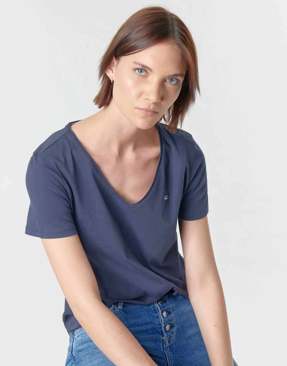 TJW SLIM JERSEY V NECK