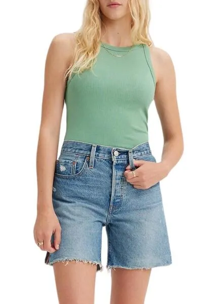 Top Levis Dreamy Tank Verde Para Mujer