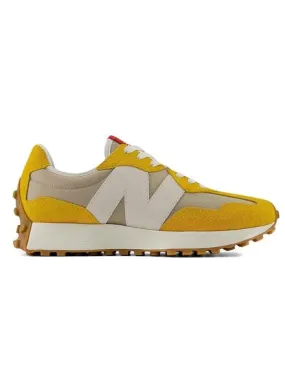 Zapatillas New Balance 327 amarillas para hombre.